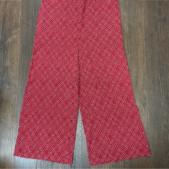 NEW IN Red Dotted Stylish Spaghetti Strap Jumpsuit SZ SM - Picture 7 of 12